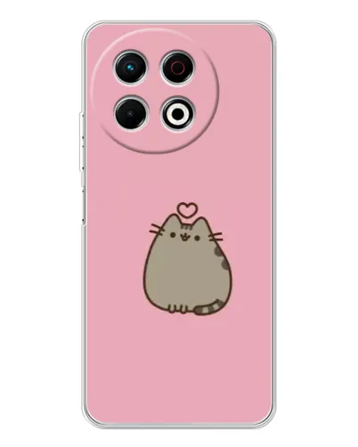 Чехол для TECNO Spark 40 Pro с картинкой «Pusheen сердце» Чехол для TECNO Spark 40 Pro с картинкой «Pusheen сердце»