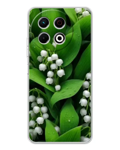 Чехол для TECNO Spark 40 Pro с картинкой «Ландыши в зелени»