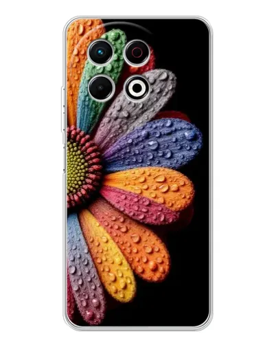 Чехол для TECNO Spark 40 Pro с картинкой «Радужный цветок»