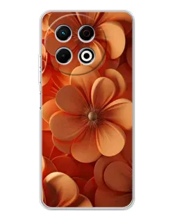 Чехол для TECNO Spark 40 Pro с картинкой «Оранжевый макро цветок»