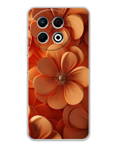 Чехол для TECNO Spark 40 Pro с картинкой «Оранжевый макро цветок»