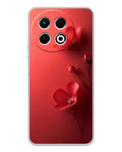 Чехол для TECNO Spark 40 Pro с картинкой «Маковые соцветия»