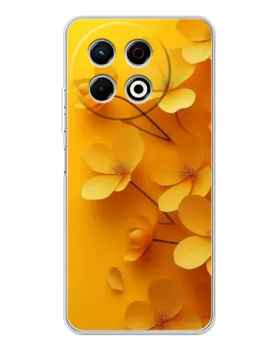 Чехол для TECNO Spark 40 Pro с картинкой «Золотые лепестки»