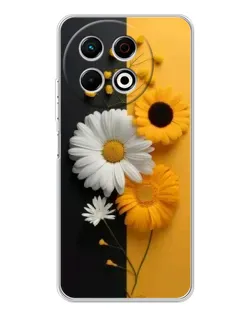 Чехол для TECNO Spark 40 Pro с картинкой «Подсолнух и ромашка»
