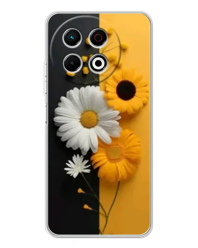 Чехол для TECNO Spark 40 Pro с картинкой «Подсолнух и ромашка»