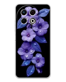Чохол для TECNO Spark 40 Pro з картинкою «Фіолетові квіти з росою» Чохол для TECNO Spark 40 Pro з картинкою «Фіолетові квіти з росою»