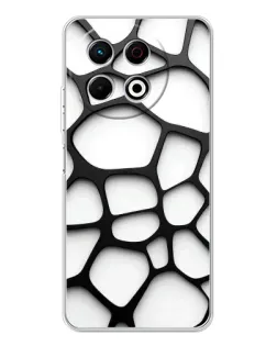 Чохол для TECNO Spark 40 Pro з картинкою «Біла об'ємна сітка» Чохол для TECNO Spark 40 Pro з картинкою «Біла об'ємна сітка»