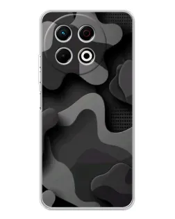 Чохол для TECNO Spark 40 Pro з картинкою «Темний абстрактний камуфляж»