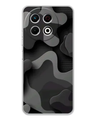 Чохол для TECNO Spark 40 Pro з картинкою «Темний абстрактний камуфляж»