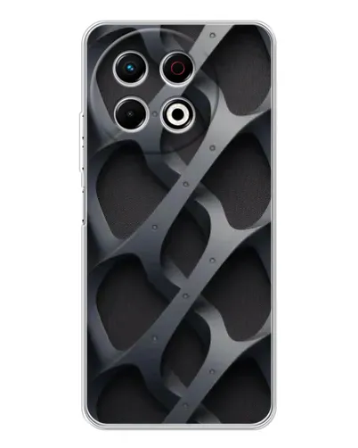 Чохол для TECNO Spark 40 Pro з картинкою «Об'ємне сіре плетіння»