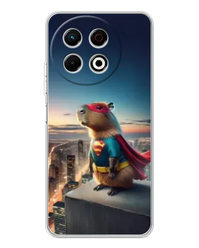 Чехол для TECNO Spark 40 Pro с картинкой «Капи-мен супергерой»