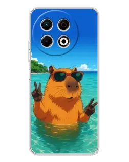 Чехол для TECNO Spark 40 Pro с картинкой «Морская капибара»