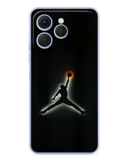 Чехол для TECNO Spark 40 с картинкой «Jordan Gradient Logo»