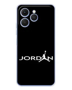 Чехол для TECNO Spark 40 с картинкой «Jordan White Logo»