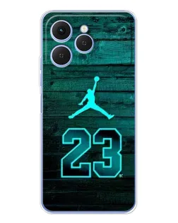 Чехол для TECNO Spark 40 с картинкой «Jordan Cyan 23»