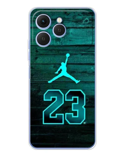 Чехол для TECNO Spark 40 с картинкой «Jordan Cyan 23»