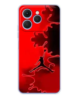 Чехол для TECNO Spark 40 с картинкой «Jordan Red Smoke»