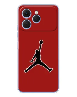 Чехол для TECNO Spark 40 с картинкой «Jordan Red Back»