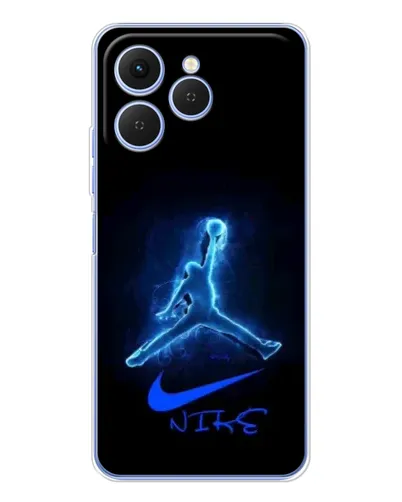 Чехол для TECNO Spark 40 с картинкой «Jordan Neon Blue»