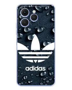 Чехол для TECNO Spark 40 с картинкой «Adidas Trefoil Blue»