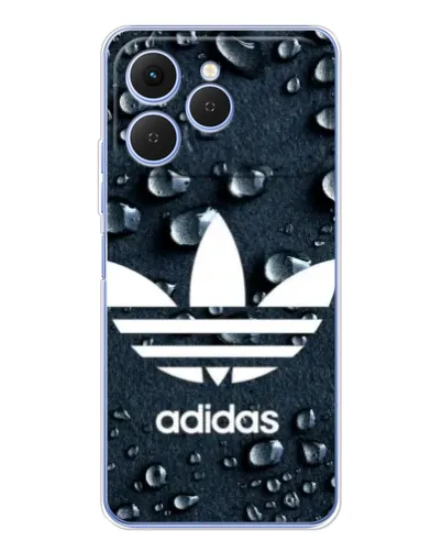 Чехол для TECNO Spark 40 с картинкой «Adidas Trefoil Blue»