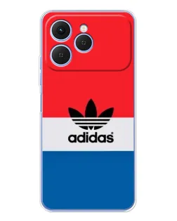 Чехол для TECNO Spark 40 с картинкой «Ретро блоки Adidas»