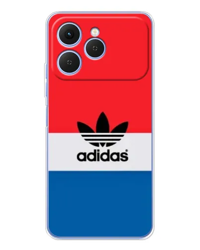 Чехол для TECNO Spark 40 с картинкой «Ретро блоки Adidas»