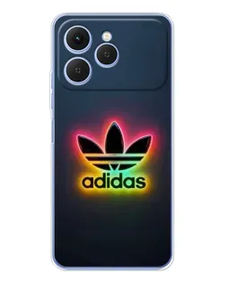 Чехол для TECNO Spark 40 с картинкой «Неоновый Adidas»