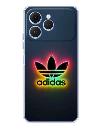 Чехол для TECNO Spark 40 с картинкой «Неоновый Adidas»