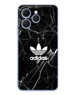 Чехол для TECNO Spark 40 с картинкой «Белый мрамор Adidas»