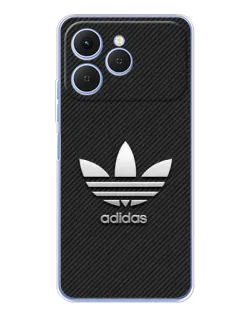 Чехол для TECNO Spark 40 с картинкой «Adidas Карбоновая текстура»