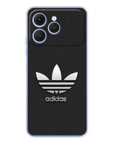Чехол для TECNO Spark 40 с картинкой «Adidas Карбоновая текстура»