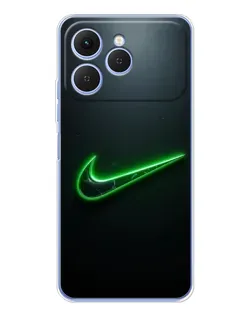 Чехол для TECNO Spark 40 с картинкой «Неоновый контур Nike» Чехол для TECNO Spark 40 с картинкой «Неоновый контур Nike»