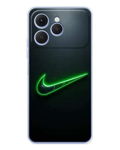 Чехол для TECNO Spark 40 с картинкой «Неоновый контур Nike» Чехол для TECNO Spark 40 с картинкой «Неоновый контур Nike»