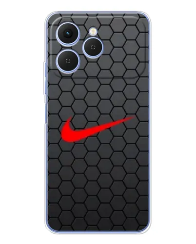 Чехол для TECNO Spark 40 с картинкой «Nike — карбоновая сетка» Чехол для TECNO Spark 40 с картинкой «Nike — карбоновая сетка»