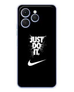 Чехол для TECNO Spark 40 с картинкой «Текстовый принт Nike»