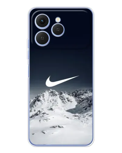 Чехол для TECNO Spark 40 с картинкой «Nike — зимние горы» Чехол для TECNO Spark 40 с картинкой «Nike — зимние горы»