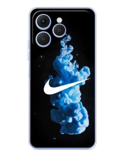 Чехол для TECNO Spark 40 с картинкой «Nike и синий дым» Чехол для TECNO Spark 40 с картинкой «Nike и синий дым»