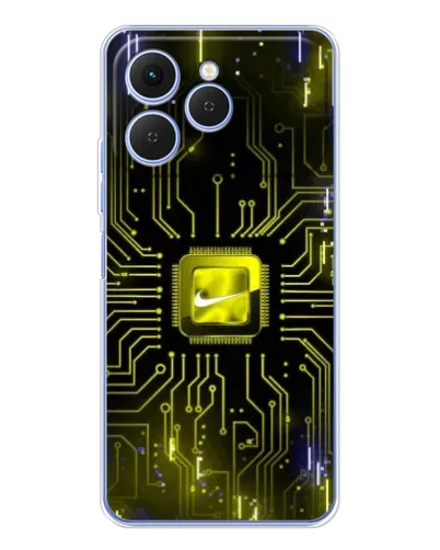 Чехол для TECNO Spark 40 с картинкой «Nike — золотая искра» Чехол для TECNO Spark 40 с картинкой «Nike — золотая искра»