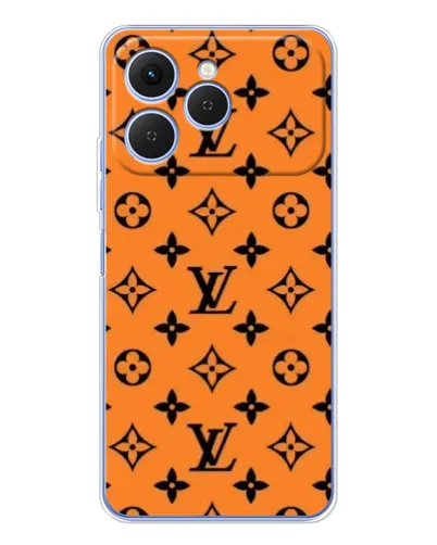 Чехол для TECNO Spark 40 с картинкой «Оранжевый стиль LV»