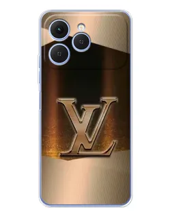 Чехол для TECNO Spark 40 с картинкой «LV — золотое сияние»