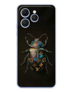Чехол для TECNO Spark 40 с картинкой «LV — мраморный принт»