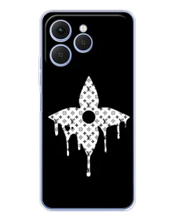 Чехол для TECNO Spark 40 с картинкой «Цветочная монограмма»