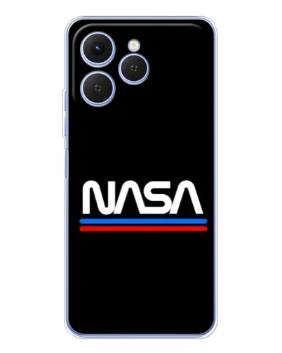 Чехол для TECNO Spark 40 с картинкой «NASA — классика Red Blue» Чехол для TECNO Spark 40 с картинкой «NASA — классика Red Blue»
