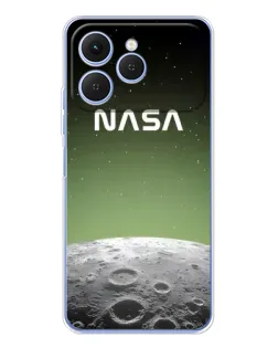 Чехол для TECNO Spark 40 с картинкой «NASA — лунный градиент»
