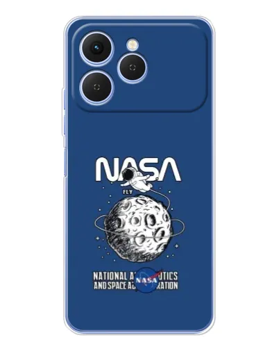 Чехол для TECNO Spark 40 с картинкой «NASA — лунная миссия» Чехол для TECNO Spark 40 с картинкой «NASA — лунная миссия»