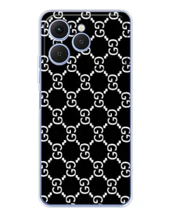 Чехол для TECNO Spark 40 с картинкой «Gucci — сетчатый паттерн»