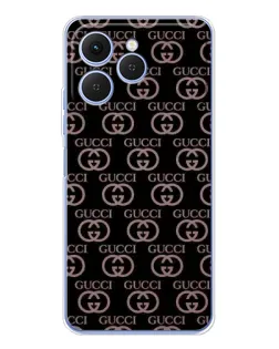 Чехол для TECNO Spark 40 с картинкой «Классическая монограмма Gucci»