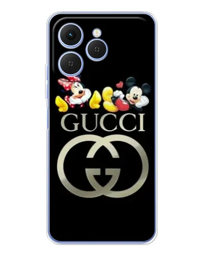 Чехол для TECNO Spark 40 с картинкой «Gucci — герои Disney»