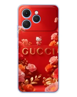 Чехол для TECNO Spark 40 с картинкой «Gucci — золотой сад»